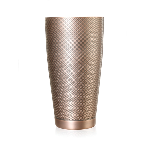 Mercer Culinary M37199ACP Barfly 28 oz Diamond Etched Lattice Shaker w/ Capped Bottom