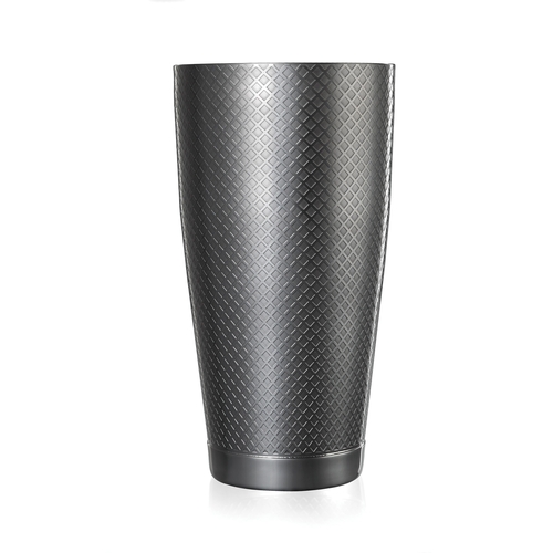 Mercer Culinary M37199BK Barfly 28 oz Diamond Etched Lattice Shaker w/ Capped Bottom