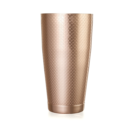 Mercer Culinary M37199CP Barfly 28 oz Diamond Etched Lattice Shaker w/ Capped Bottom