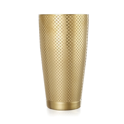 Mercer Culinary M37199GD Barfly 28 oz Diamond Etched Lattice Shaker w/ Capped Bottom