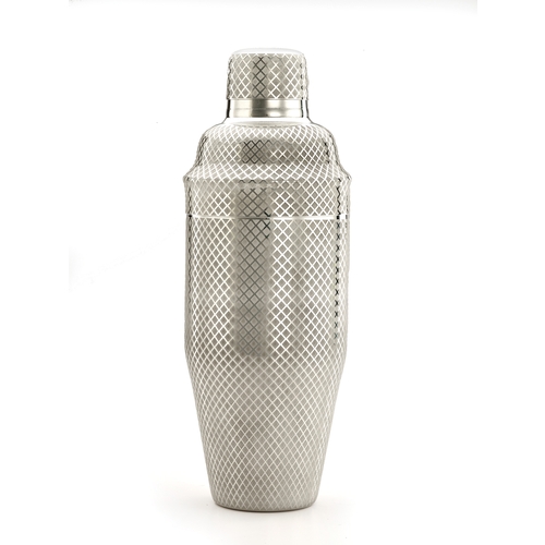 Mercer Culinary M37205 Barfly 24 oz Diamond Etched Lattice Japanese Cocktail Shaker