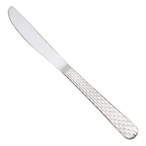 Winco 0023-08 Caspian Medium Weight Stainless Steel Dinner Knife - 1 Doz