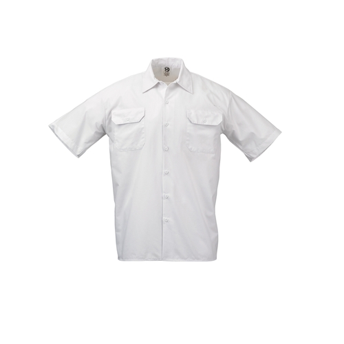 Mercer Culinary M60250WHXS Metro Edge White Unisex Work Shirt w/ Mesh Back - XS