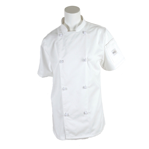 Mercer Culinary M61042WH1X Genesis Women's White Short Sleeve Chef Jacket - XL