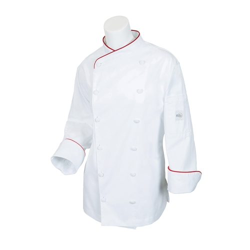 Mercer Culinary M62045WR1X Renaissance Women's White Long Sleeve Chef Jacket - XL