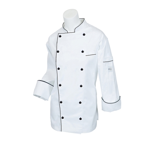 Mercer Culinary M62095WBXS Renaissance Women's White Long Sleeve Chef Jacket - XS