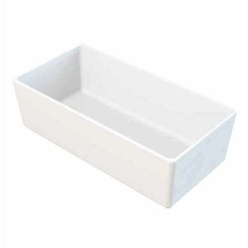 TableCraft CW4026N Cold Holding 2 qt. Aluminum Rectangular Bowl w/Straight Wall