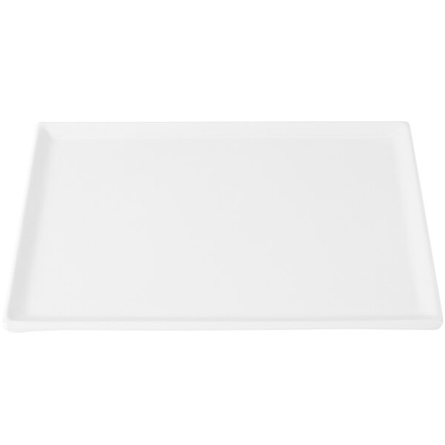 TableCraft CW2104W Rectangular Cast Aluminum 8-1/2" x 6-3/4" Platter - White