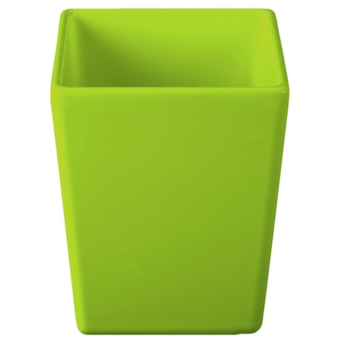 TableCraft CW4012LG Cold Holding 1.5 qt. Lime Green Square Cast Aluminum Bowl