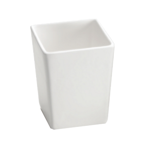 TableCraft CW4012W Cold Holding 1.5 qt. White Finish Square Cast Aluminum Bowl