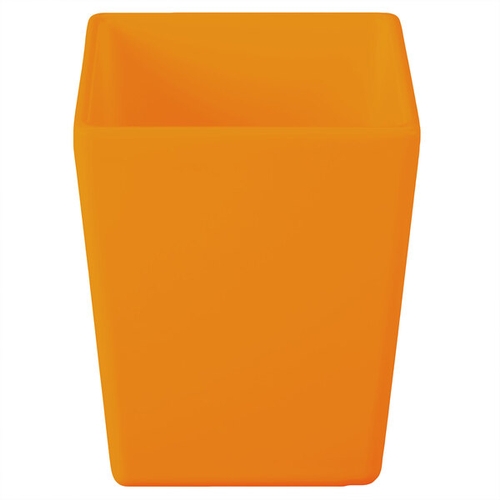 TableCraft CW4012X Cold Holding 1.5 qt. Orange Finish Square Cast Aluminum Bowl