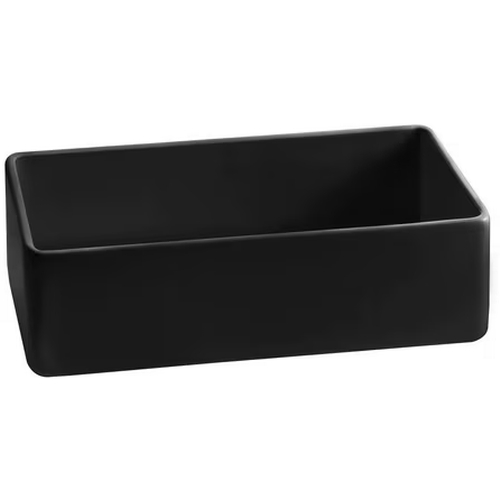 TableCraft CW4026BK Cold Holding 2 qt. Black Rectangular Cast Aluminum Bowl