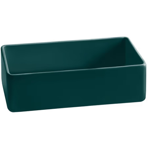 TableCraft CW4026HGN Cold Holding 2qt Hunter Green Rectangular Aluminum Bowl