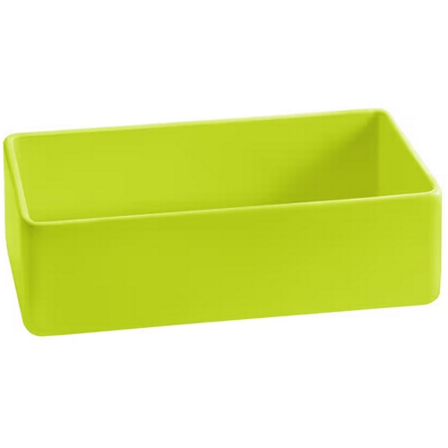 TableCraft CW4026LG Cold Holding 2qt. Lime Green Rectangular Aluminum Bowl