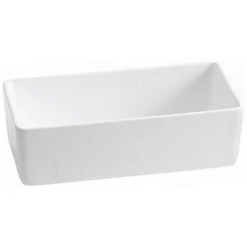 TableCraft CW4026W Cold Holding 2qt. White Finish Rectangular Aluminum Bowl