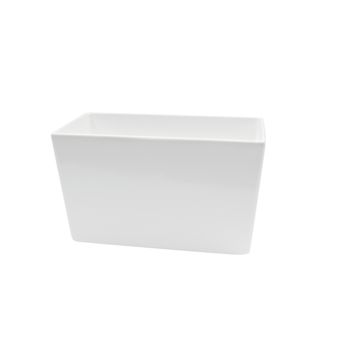 TableCraft CW4035N 10" x 5" 3.5 Qt. Natural Finish Rectangular Aluminum Bowl