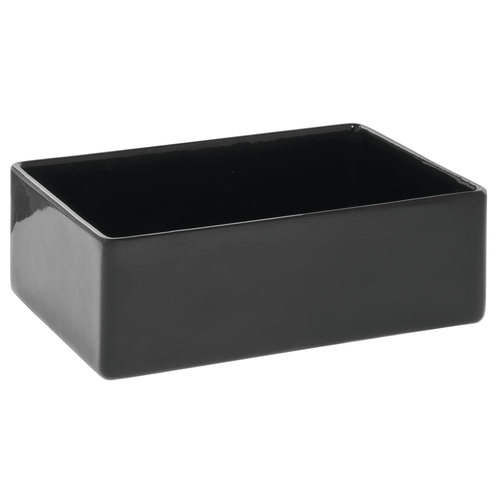 TableCraft CW4002BK Cold Holding 3 qt. Black Finish Round Aluminum Bowl