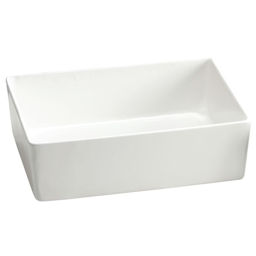 TableCraft CW4002W Cold Holding 3 qt. White Finish Round Aluminum Bowl