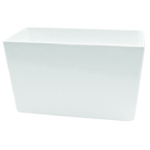 TableCraft CW4035W Cold Holding 3.5 qt. White Finish Rectangular Aluminum Bowl