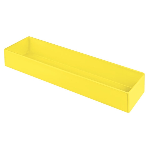 TableCraft CW4018Y Cold Holding 3.5 qt. Yellow Aluminum Rectangular Bowl