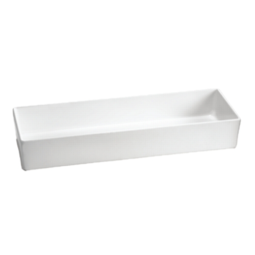 TableCraft CW4006N Cold Holding 5.5qt. Natural Finish Rectangular Aluminum Bowl