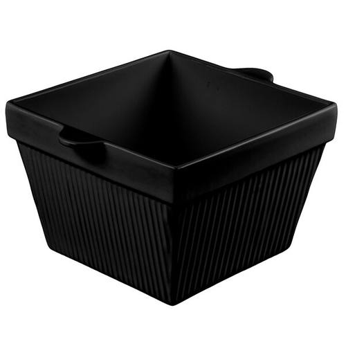 TableCraft CW1490BK Cold Holding 6.5 qt. Black Finish Aluminum Square Bowl