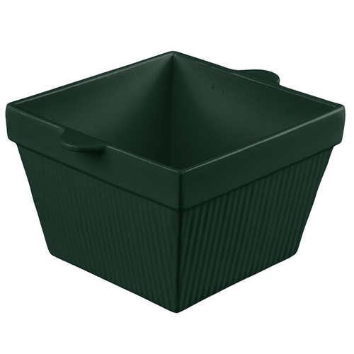 TableCraft CW1490HGN Cold Holding 6.5 qt. Hunter Green Aluminum Square Bowl