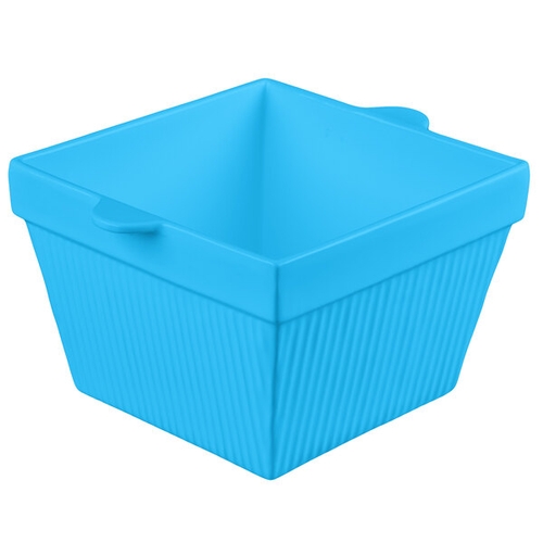 TableCraft CW1490SBL Cold Holding 6.5 qt. Sky Blue Finish Aluminum Square Bowl