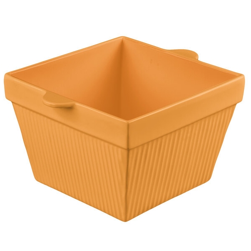 TableCraft CW1490X Cold Holding 6.5 qt. Orange Finish Aluminum Square Bowl