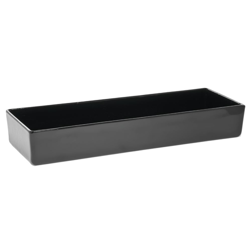 TableCraft CW4006BK Cold Holding 5.5 qt. Black Finish Aluminum Rectangular Bowl