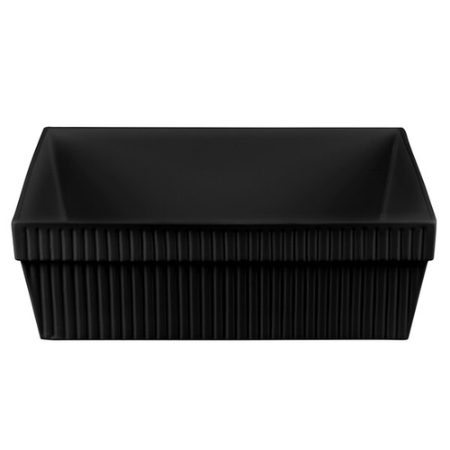 TableCraft CW1494BK Cold Holding 24 qt. Black Finish Aluminum Square Bowl