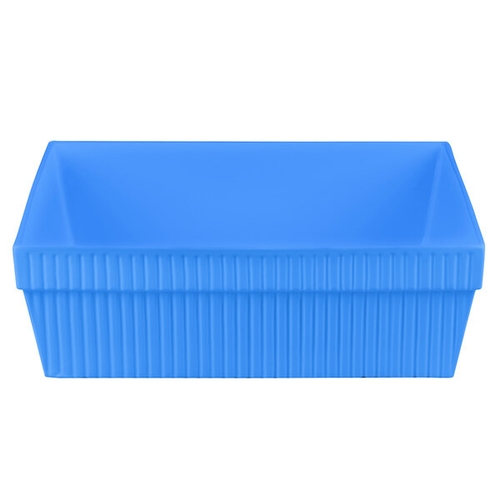 TableCraft CW1494CBL Cold Holding 24 qt. Cobalt Blue Finish Aluminum Square Bowl