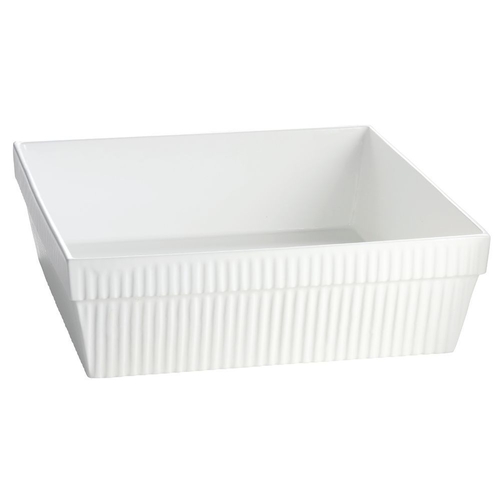 TableCraft CW1494W Cold Holding 24 qt. White Finish Aluminum Square Bowl