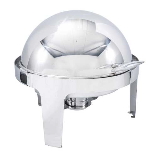 TableCraft CW40168 6.5 Qt. Fuel Powered Chafer Dish w/ 180 Degree Roll Top