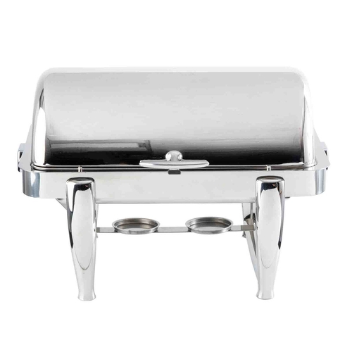 TableCraft 12188 9 Qt. Dripless Stainless Steel Chafer Dish w/ Roll Top