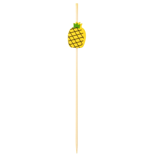 TableCraft 11201 Bamboo Decorative Pineapple Picks - Pack of 100