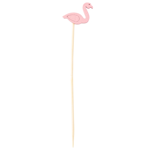 TableCraft 11202 Bamboo Decorative Flamingo Picks - Pack of 100