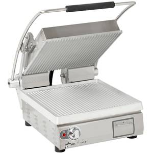 Star PGT14 Two Sided Panini Sandwich Grill - Aluminum/Grooved 14 X 14