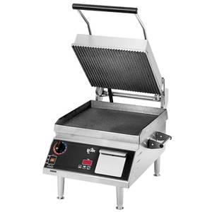 Star PGT14IGT 14x14 Panini Sandwich Grill W/ Grooved Top & Smooth Bottom