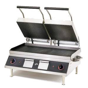 Star PGT28IGT Panini Sandwich Grill-Iron/Grooved Top & Smooth btm -14 X 28