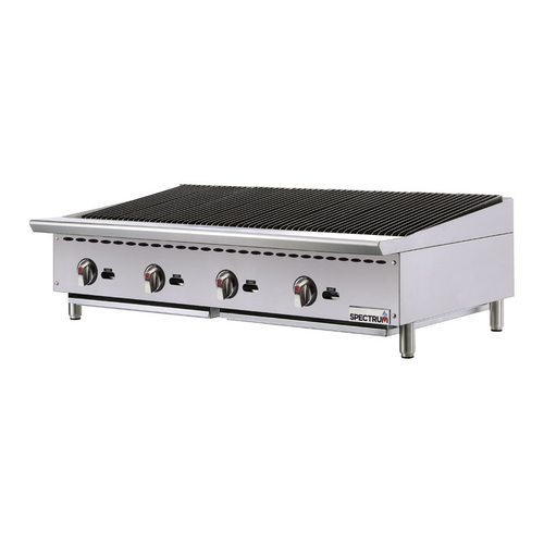 Winco NGCB-48R Spectrum™ Countertop Natural Gas 48" Charbroiler - 140K BTU