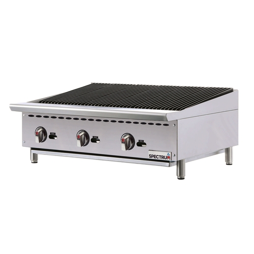 Winco NGCB-36R Spectrum™ Countertop Natural Gas 36" Charbroiler - 105K BTU