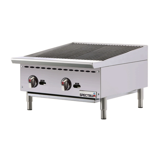 Winco NGCB-24R Spectrum™ Countertop Natural Gas 24" Charbroiler - 70K BTU