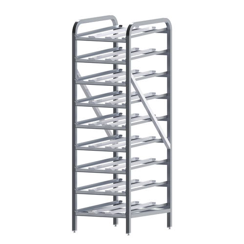 Winco ALCR-9 Reinforced Aluminum Heavy Duty 9-Tier Can Storage Rack