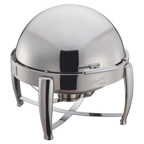 Winco 103B Round 6 qt. Virtuoso Chafer Dish w/ Food & Water Pan