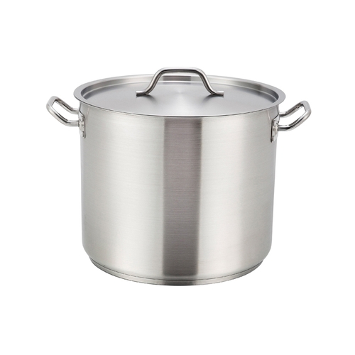 Winco SST-80 80 qt. Premium Induction Stock Pot w/ (2) Welded Handles 