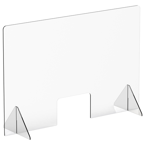 Winco ACSS-4832W Countertop Clear Acrylic 48" x 32" Safety Shield