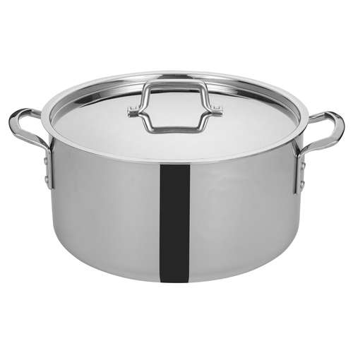 Winco TGSP-20 Tri-Gen Induction-Ready 20 qt. Stock Pot w/ Cover