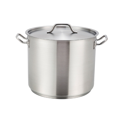 Winco SST-40 40 qt. Premium Induction Stock Pot w/ (2) Welded Handles 