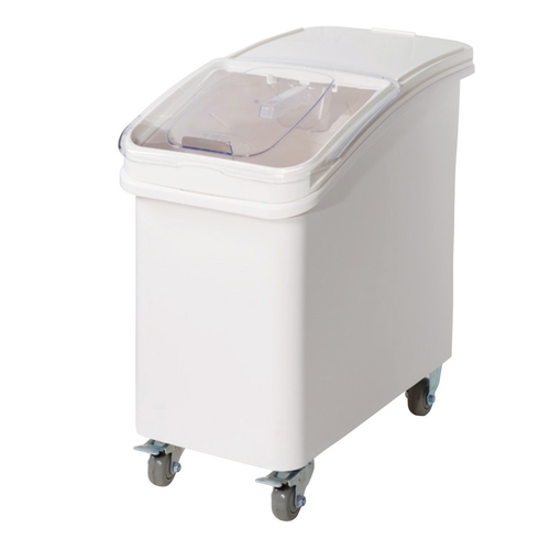 Winco IB-27 White Polypropylene 27 Gallon Ingredient Bin w/ Clear Lid